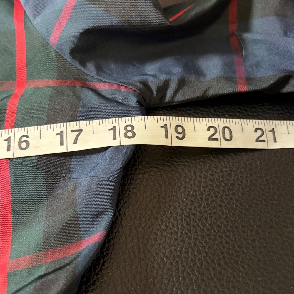 Tuckernuck POMANDER PLACE Fraser Plaid Ashlen Blouse Navy Blue Green Sz S - Picture 12 of 13